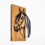 Wallity Accesorio Decorativo de Madera para Pared 317 - 40 x 3 x 58 cm, Madera y Metal, Negro y Nogal